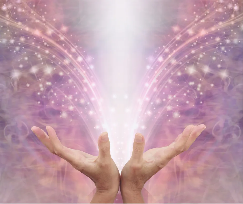 person doing heart shape hand with sun light passing thru