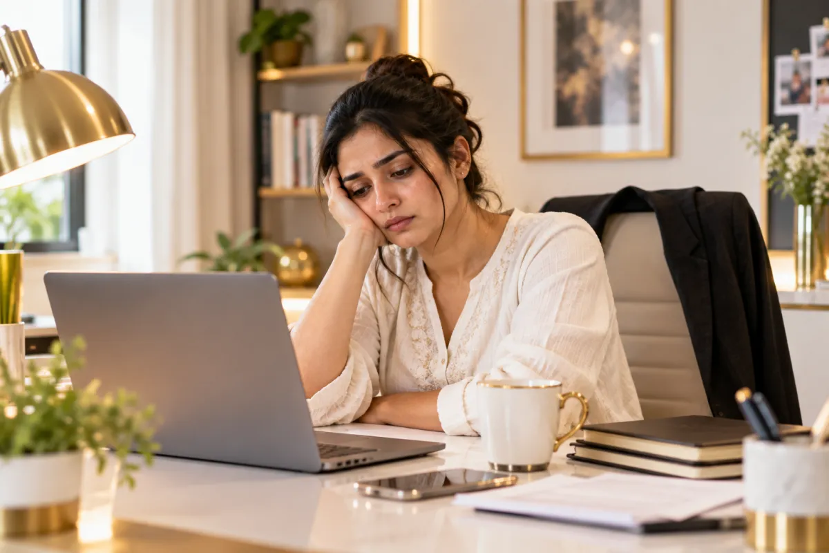 Woman experiencing mental clarity and serene confidence in daily life