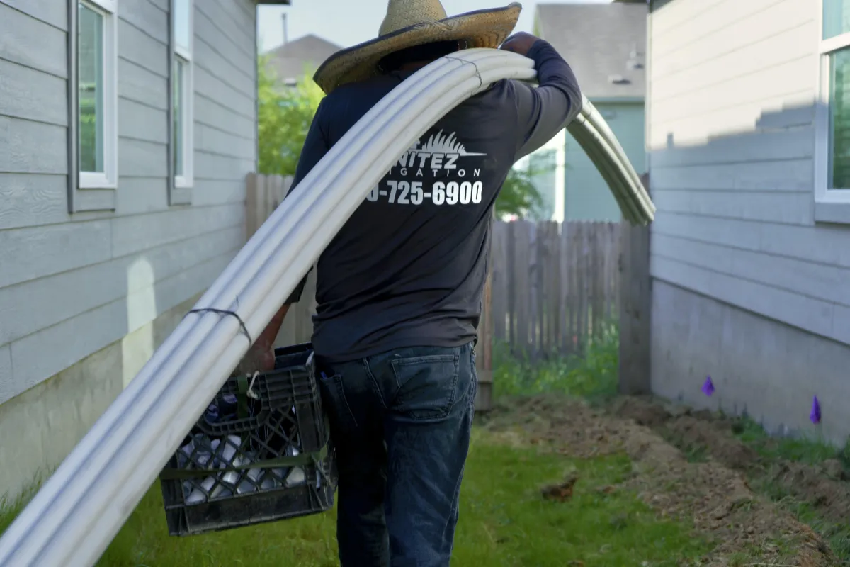 Soil trenching with heavy-duty trencher