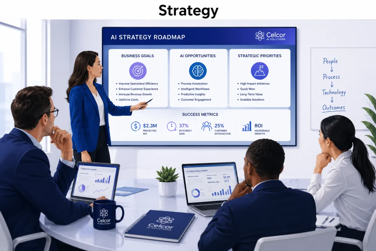 Strategy: AI Readiness, Opportunity Discovery, Business Case, Prioritization
