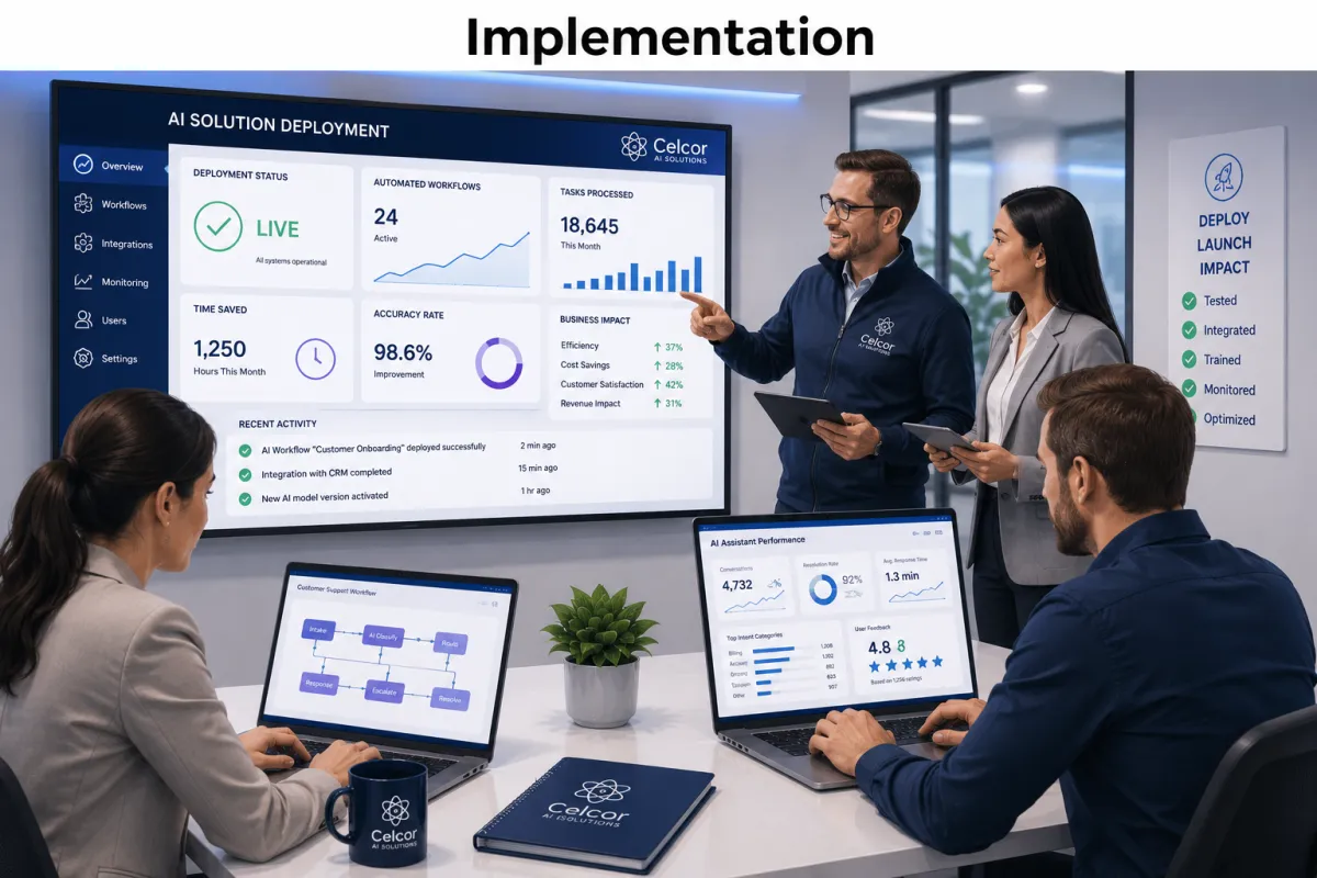 AI Implementation and Deployment: Workflow Automation, Integration, Optimization