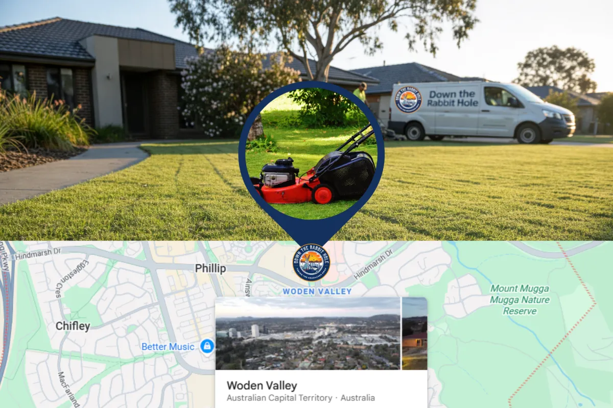 Close-cut grass and clean edging, low-angle, photorealistic, golden hour