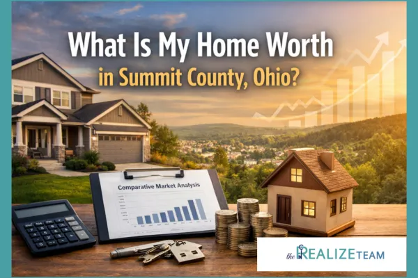 Home value report and house model showing home pricing in Summit County, Ohio