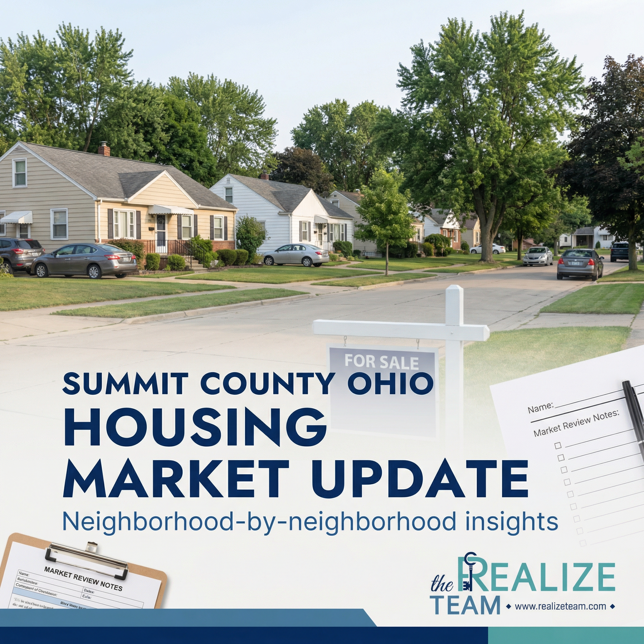 Summit County Ohio housing market update showing home prices and sales data for 2026