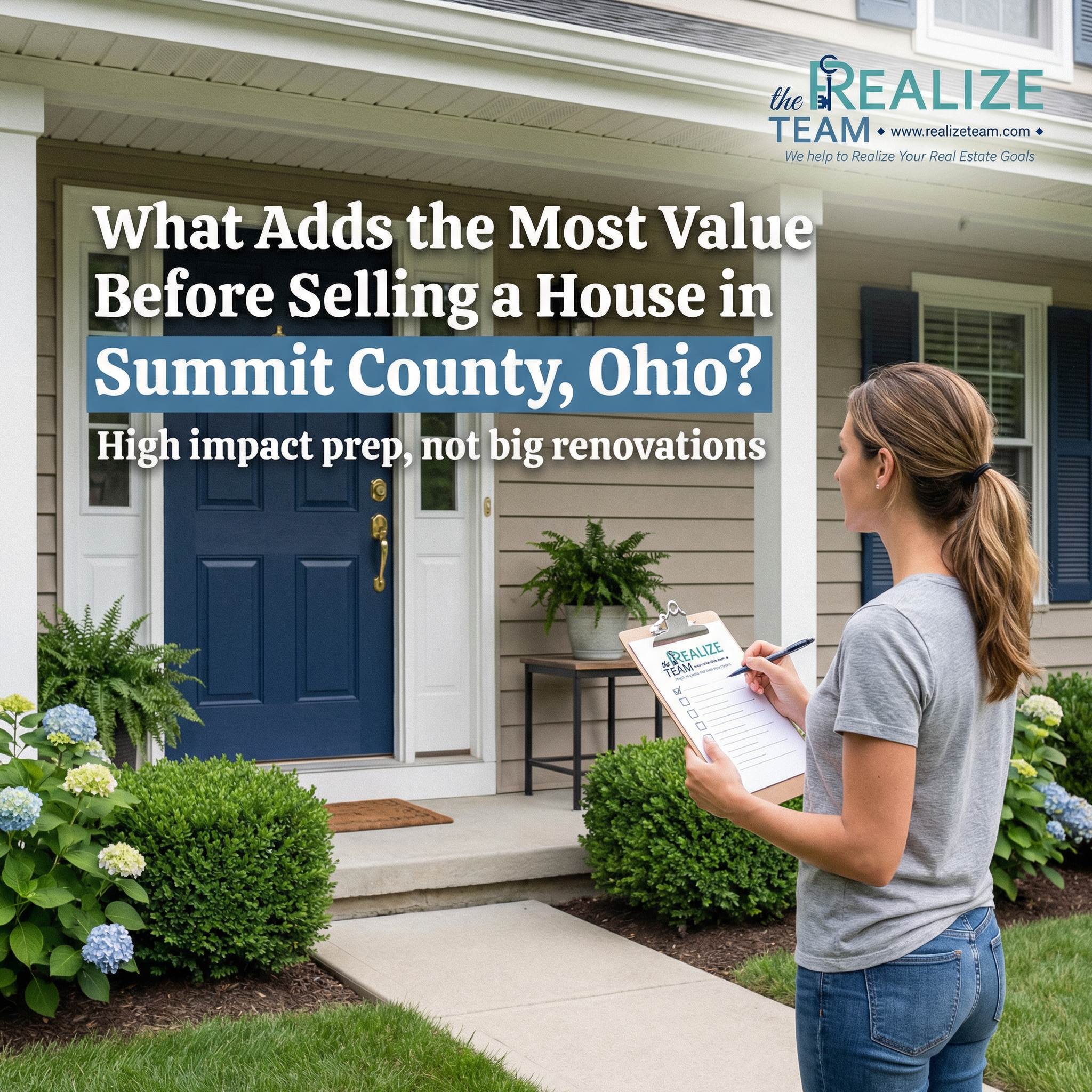 Homeowner making strategic improvements before selling a house in Summit County Ohio