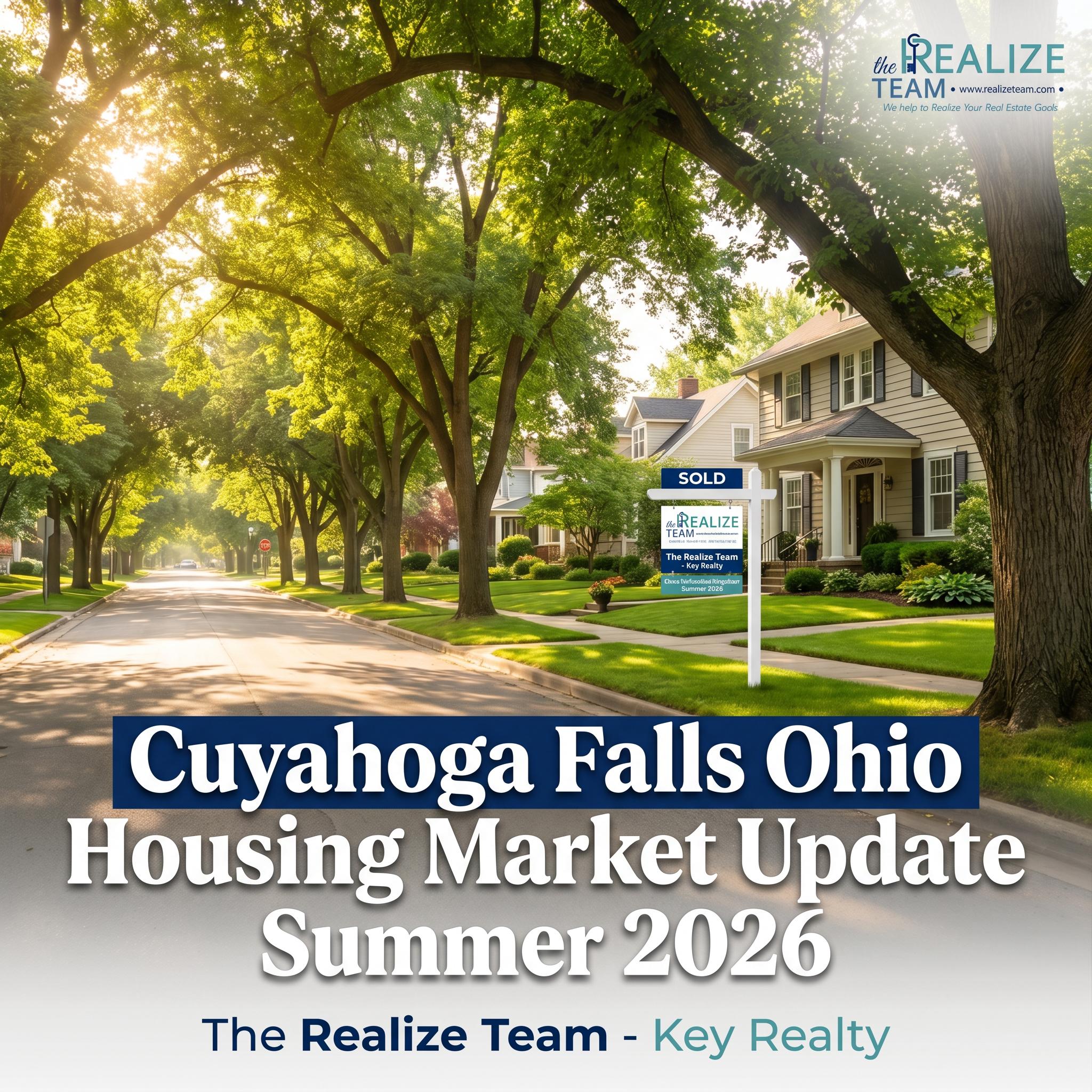 Cuyahoga Falls Ohio neighborhood street representing the strong local housing market in summer 2026