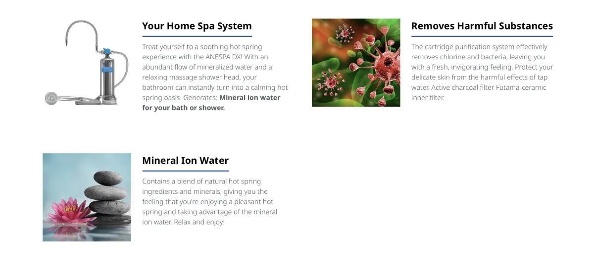 mineral ion shower system