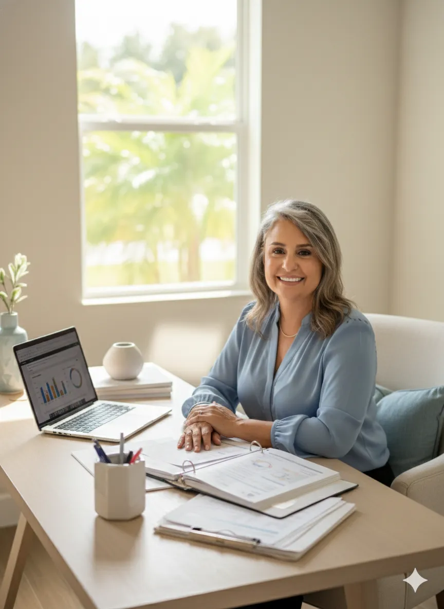Florida mortgage advisor Toni Taylor reviewing home affordability numbers with clients — Interconnect Mortgage Palm Beach Gardens