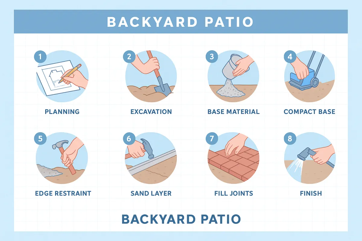 installing a backyard patio