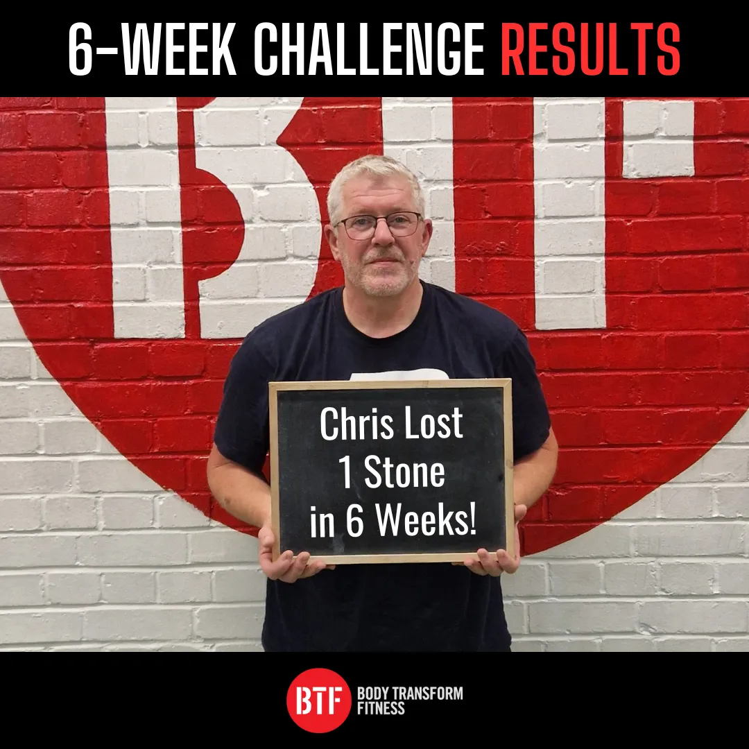 Image of a man who has lost 1 stone body weight in 6 weeks at Body Transform Fitness Norwich