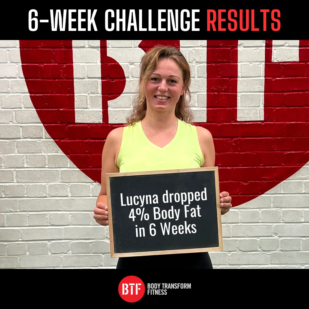 Image of a lady who has lost 4% body fat in 6 weeks at Body Transform Fitness Norwich