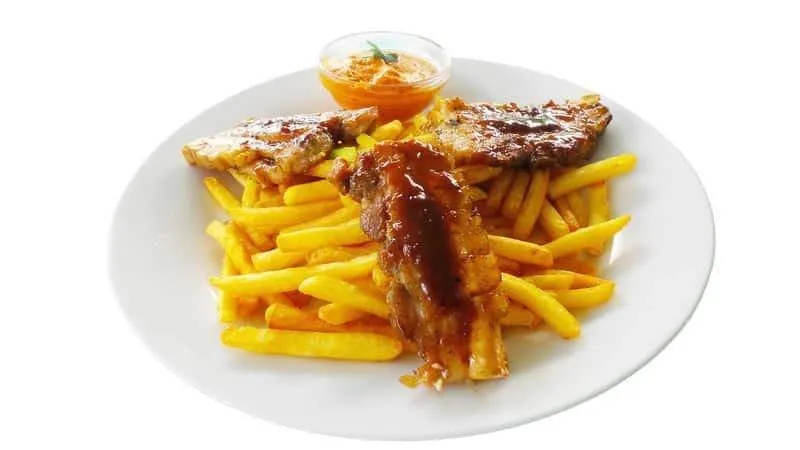 Bauchfleisch mit Pommes Hochsteiermark