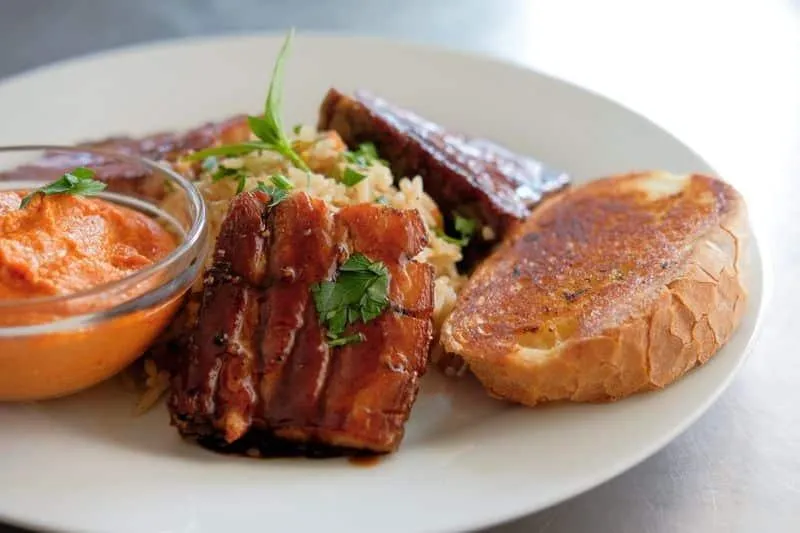 Bauchfleisch mit Reis Obersteiermark