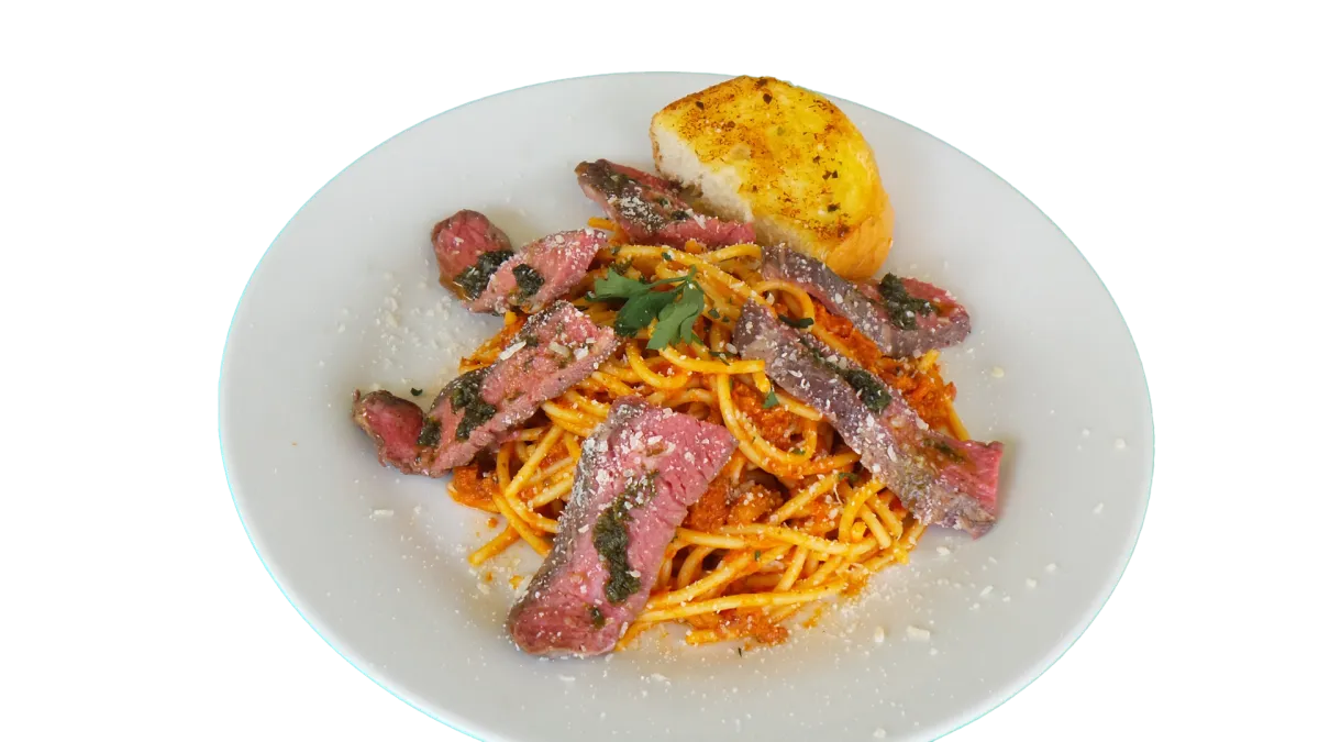 Pasta mit Steak Stmk