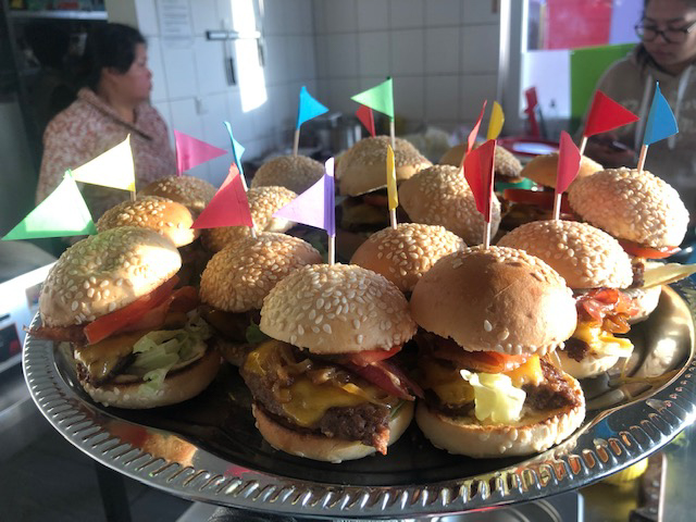 Mini Burger Platte in der Flasch City Partylocation near leoben