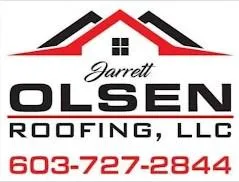 Logo of Olsen’s Roofing with a roof design, representing expert roofing services in Western NH.