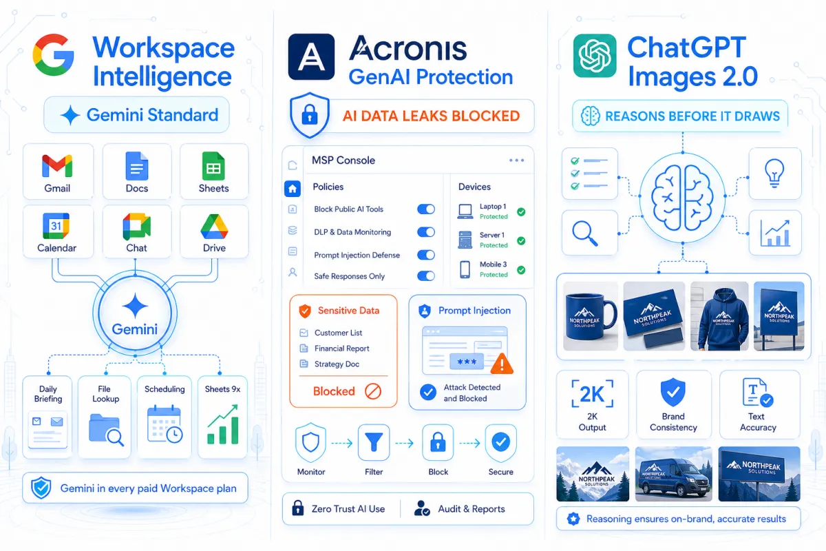 Google Makes AI Standard, Acronis Locks Down AI Data Leaks, OpenAI Teaches AI to Think Before It Draws