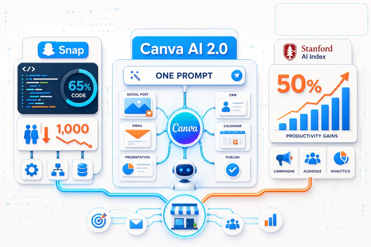 Snap's Cuts, Canva's Leap, and the Productivity Data That Should Wake You Up