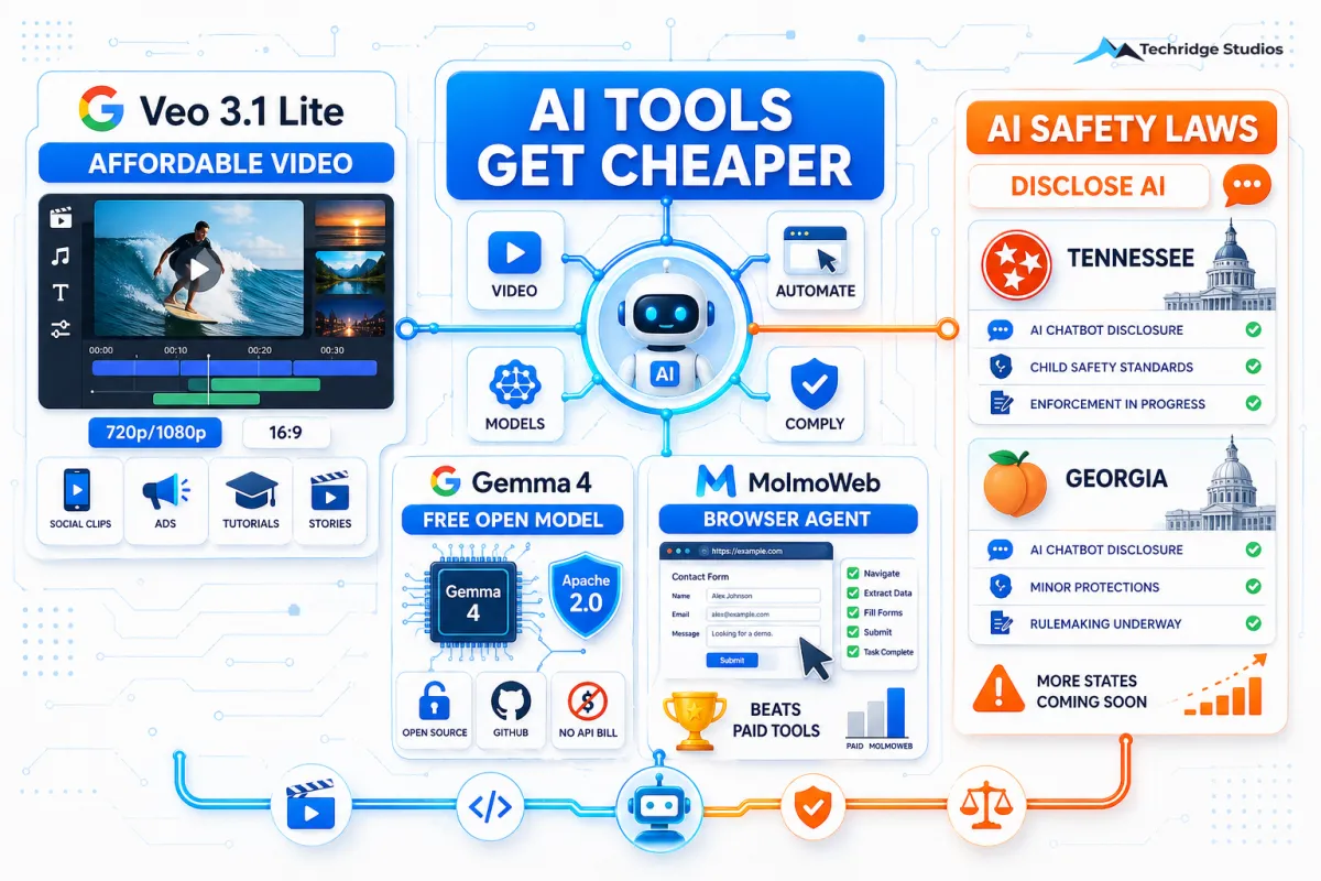 Free Tools, Affordable Video, and New Chatbot Laws You Need to Know