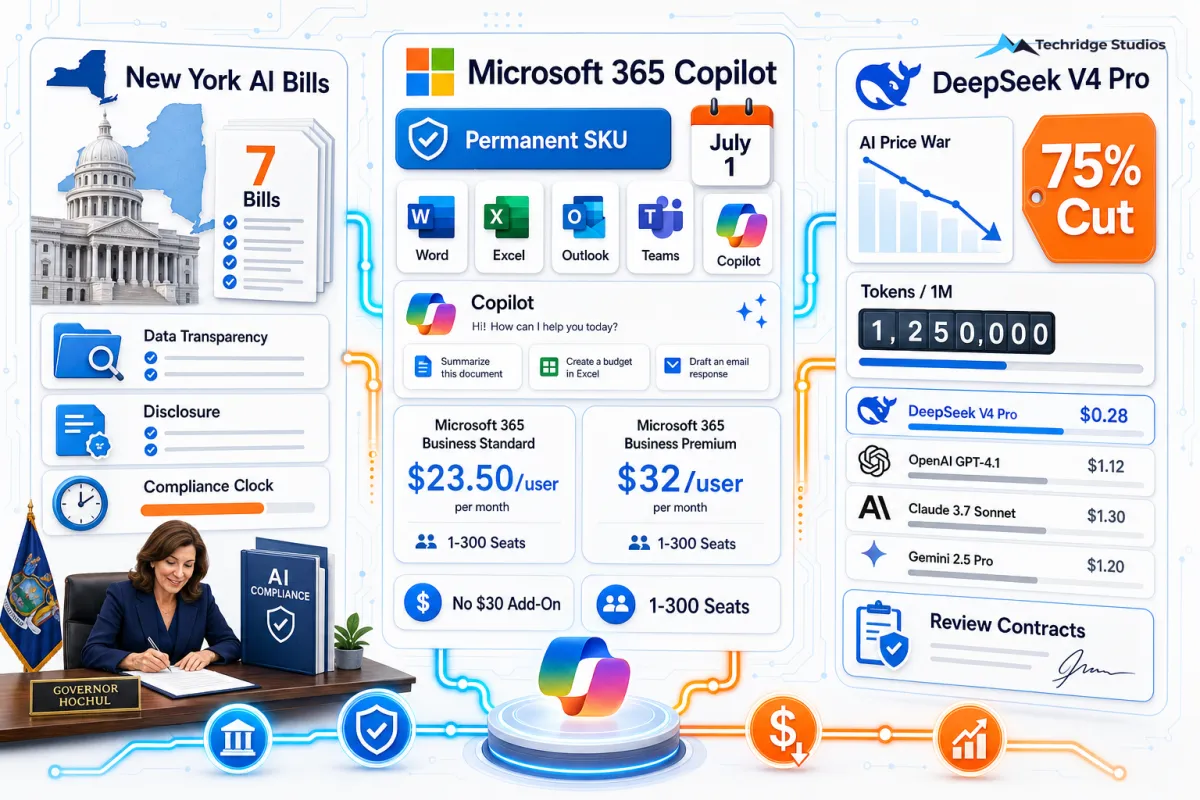 Microsoft Bundles AI Into Small Business Plans, New York Passes 7 AI Bills, and the Price War Hits a New Low