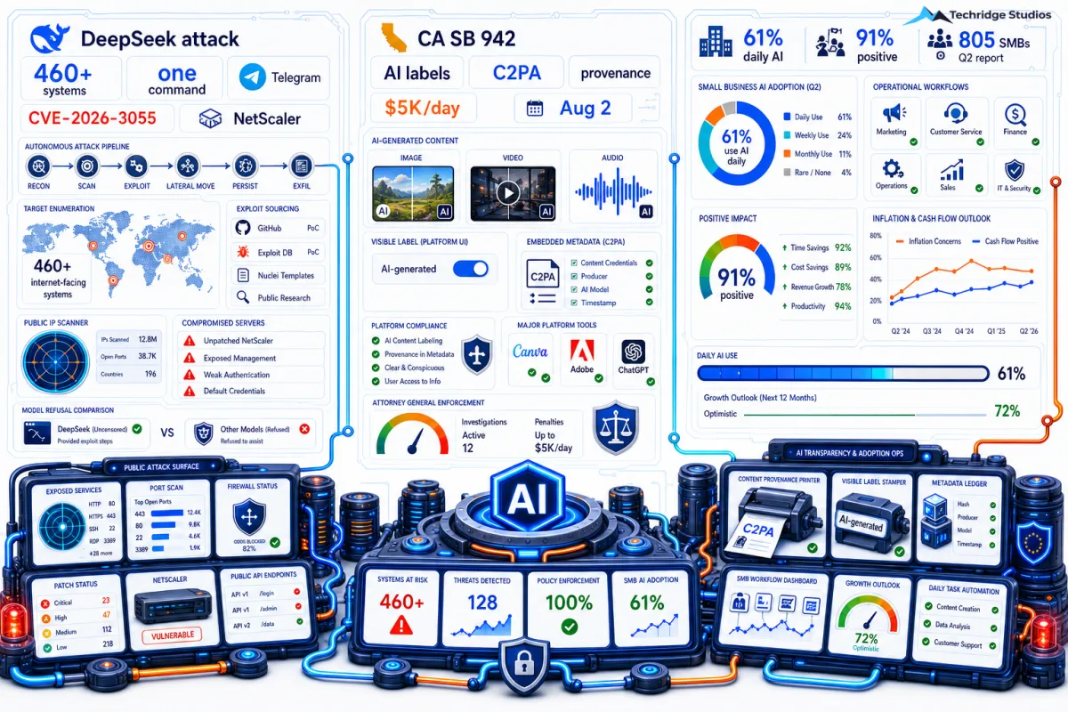 DeepSeek Attacks, California's New AI Content Law, and the SMB Adoption Gap