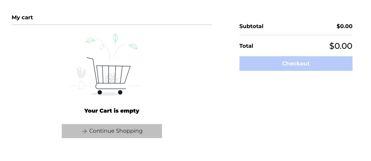 My Cart Image on E-Commerce Website