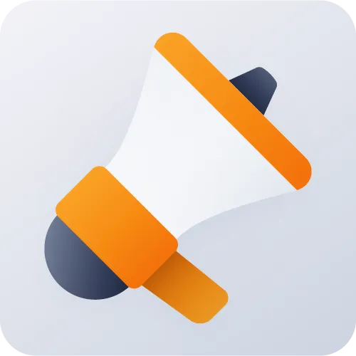 Marketing agencies megaphone icon for marketing speakers