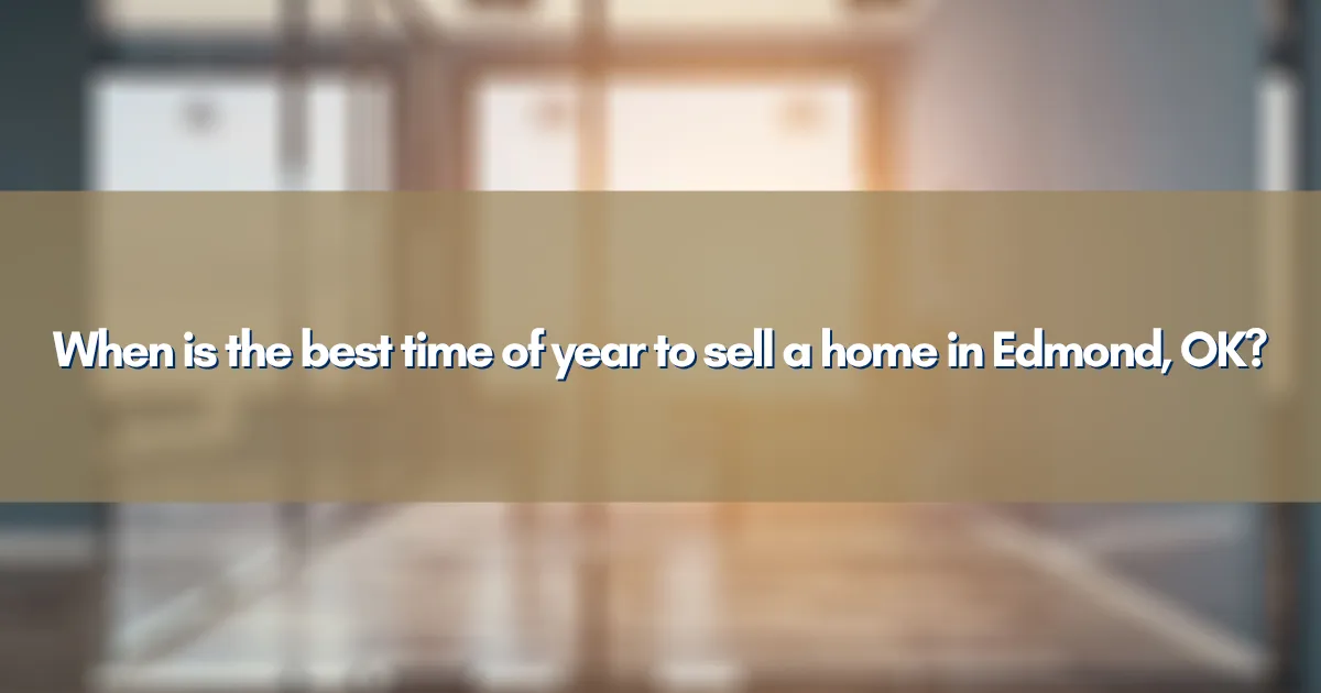 Darren Webb Realtor showcasing a sold home in Edmond OK in spring