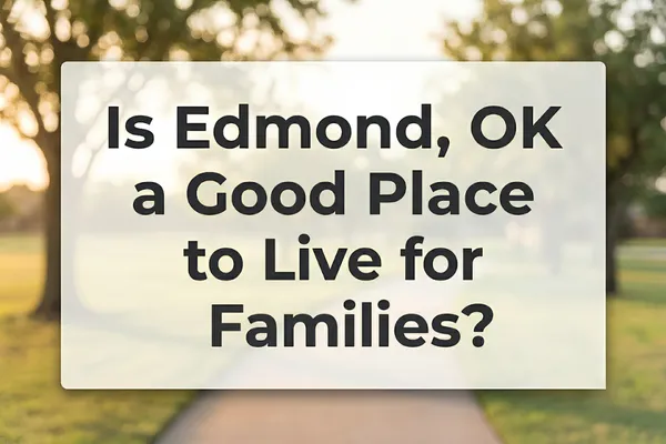 Young family walking in suburban Edmond OK neighborhood at sunset