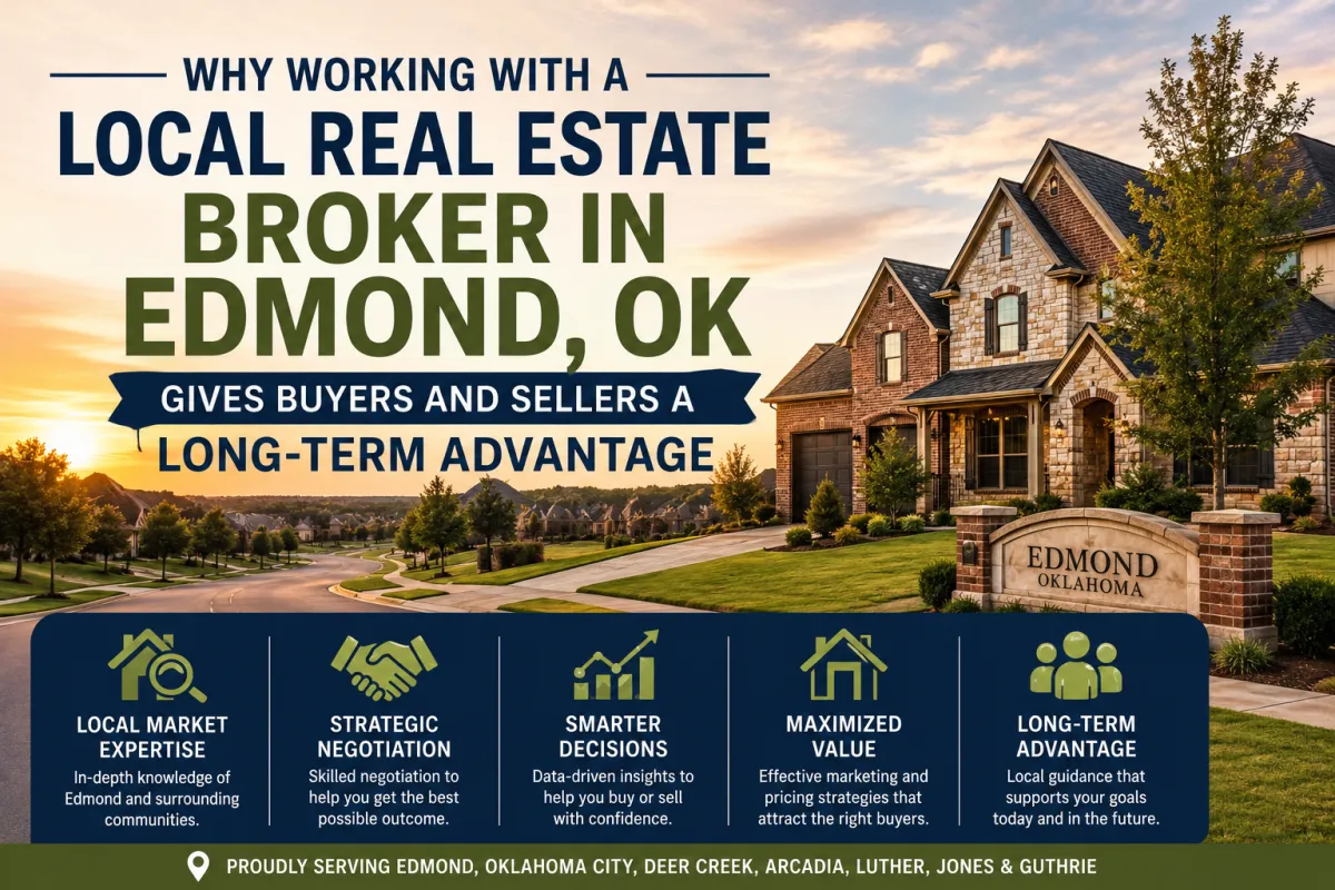 Experienced Real Estate Broker in Edmond, OK helping buyers and sellers navigate Central Oklahoma real estate with expert local guidance.