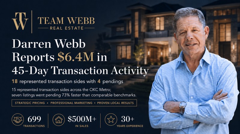 Darren Webb Team Webb Real Estate 45-day transaction activity and $6.4M sales report