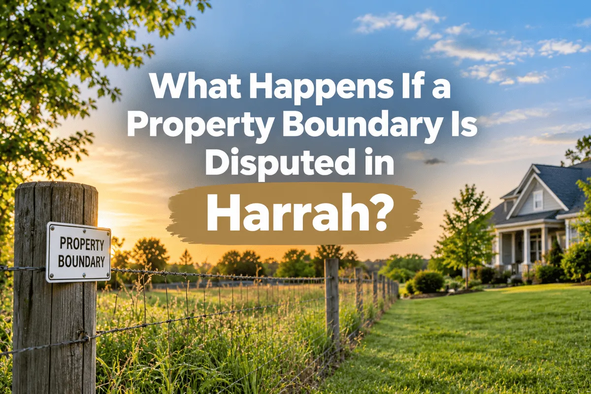 Residential property and boundary fence in Harrah