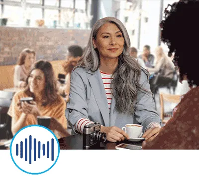 A powered hearing aids that reduce background noise