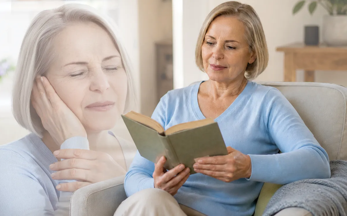 A client of Hear Here Audiology finds relief from her tinnitus after treatment
