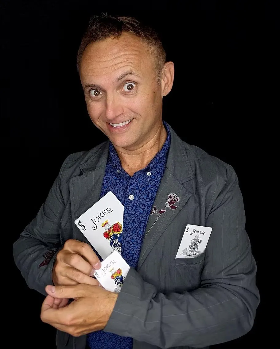 kids birthday magician langley performing