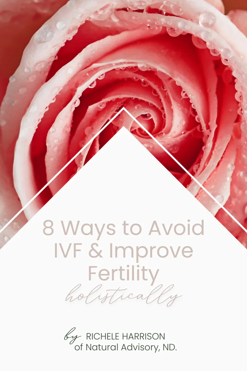 8 Ways to Improve Fertility - Holistically by Richele Harrison of Natural Advisory, ND. Ebook Cover 