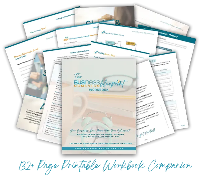 132+ Page Printable Business Momentum Blueprint Workbook Companion