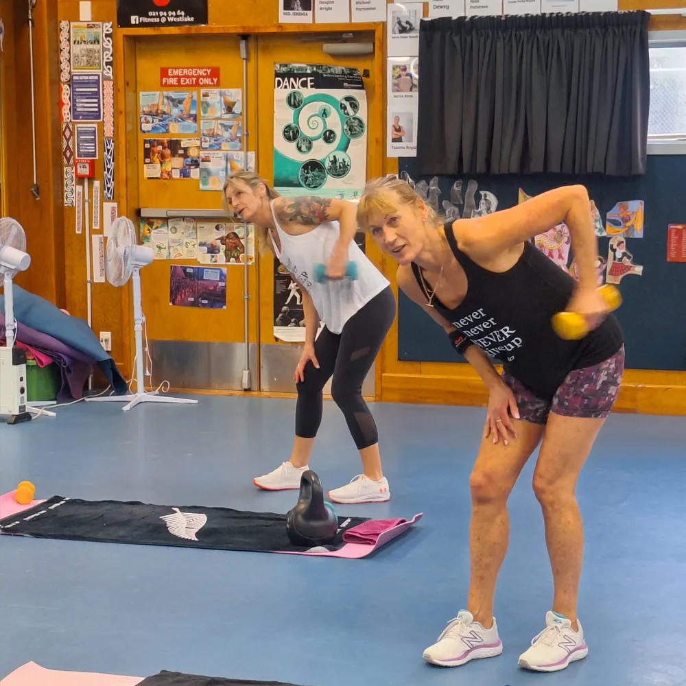 Arms and Abs class to strengthen upper body and core for women in Auckland