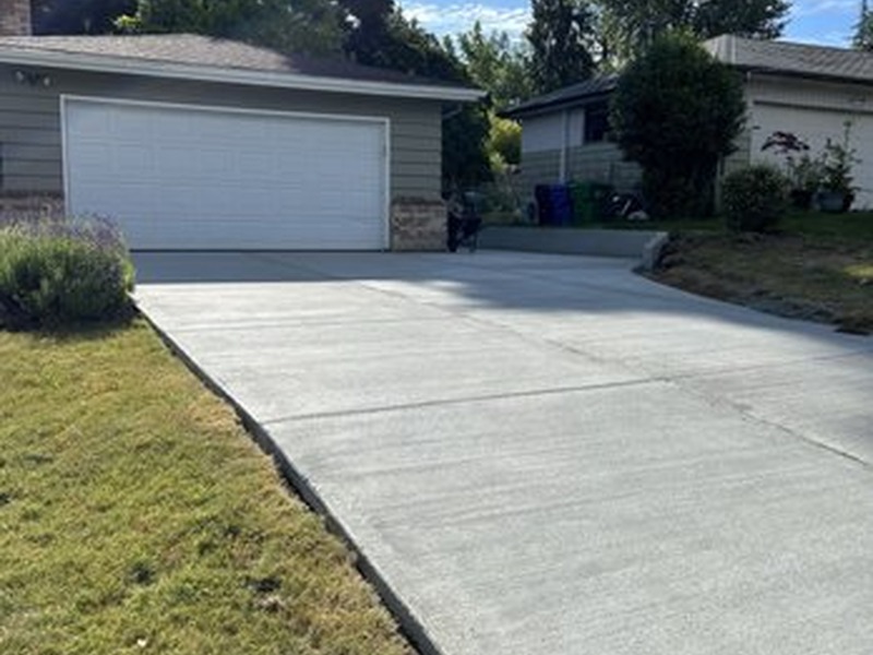Olympia Concrete builds and installs driveways.
