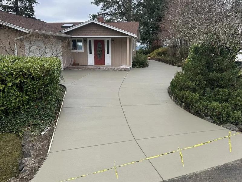 Olympia Concrete builds and installs driveways.