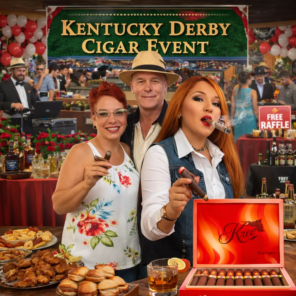 Retro Kentucky Derby cigar party illustration