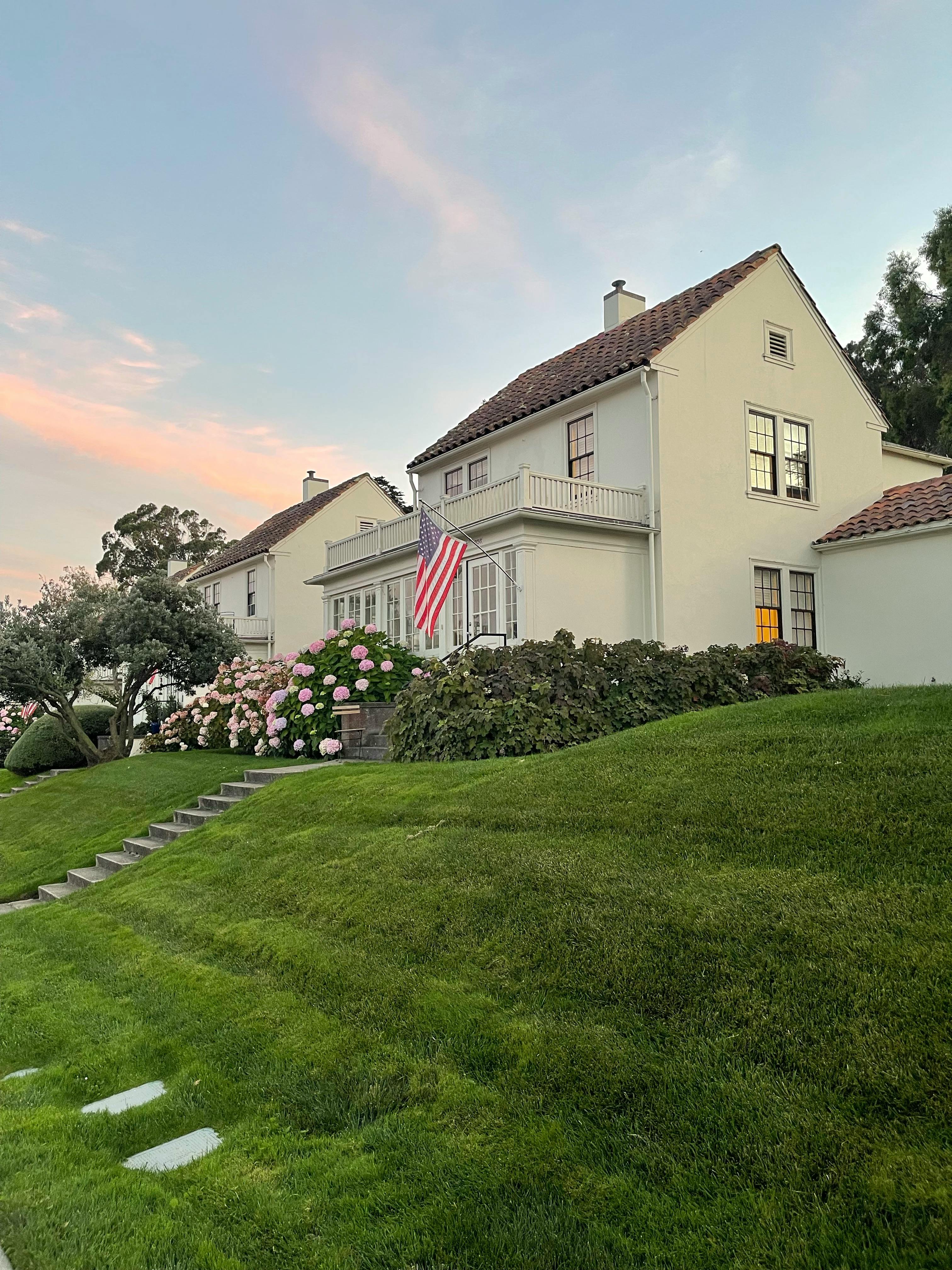 Great Neck home with American flag in Virginia Beach