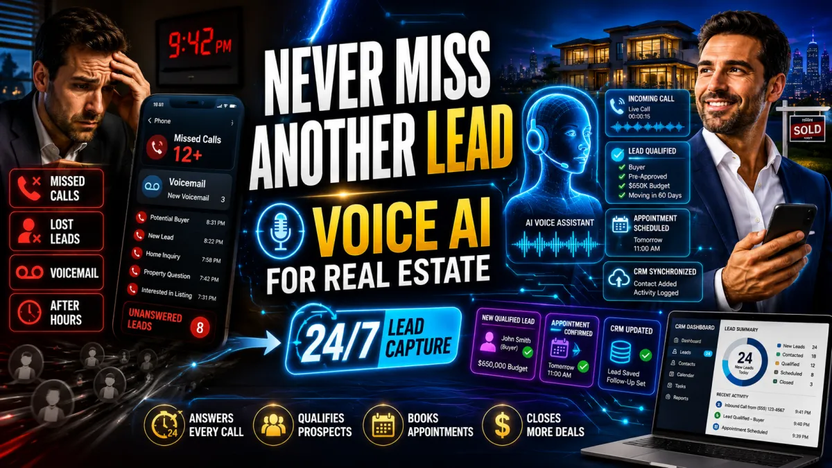 How Voice AI Assistants Capture Real Estate Leads 24/7