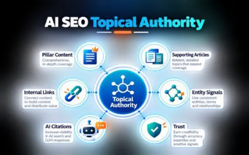 How an AI SEO Agency Builds Topical Authority for Google and AI Search