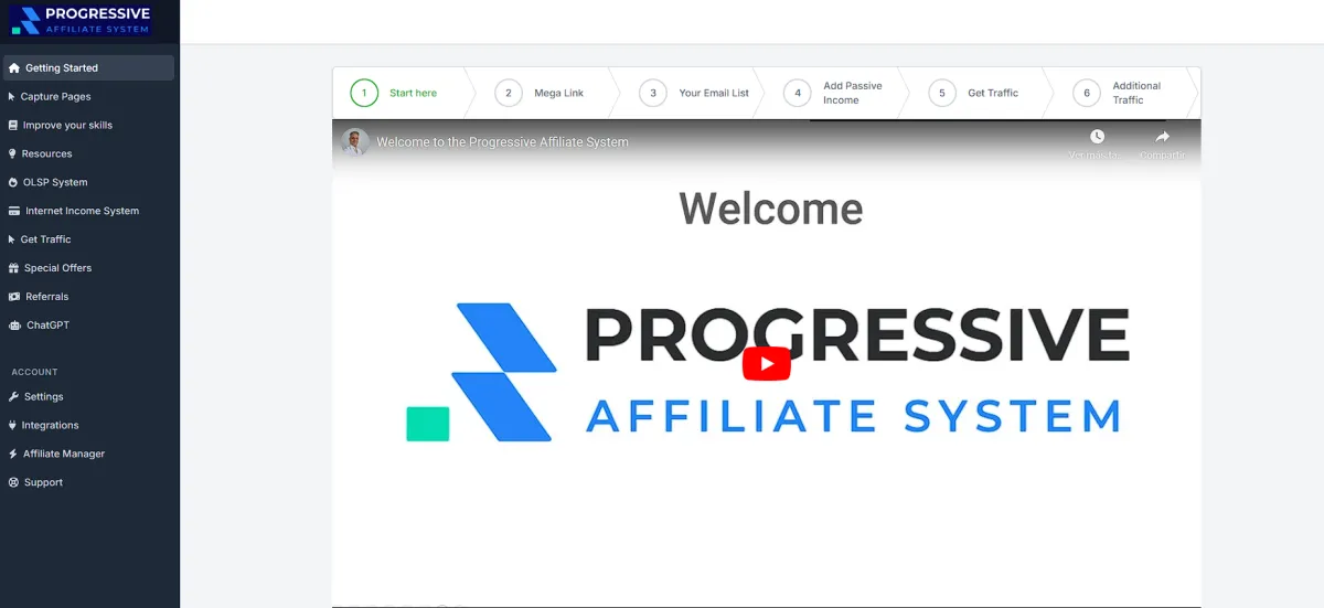 Progressive Affiliate System