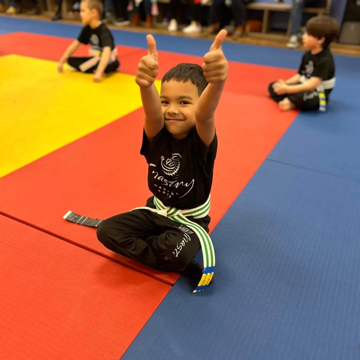 kids martial arts troy- thumbs u