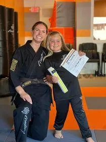 kids martial arts troy  girl with Ms Lemoi