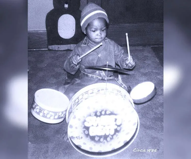 Lil’ Drummaboy Recordings logo created from this original image of LDB founder, Samori Coles.