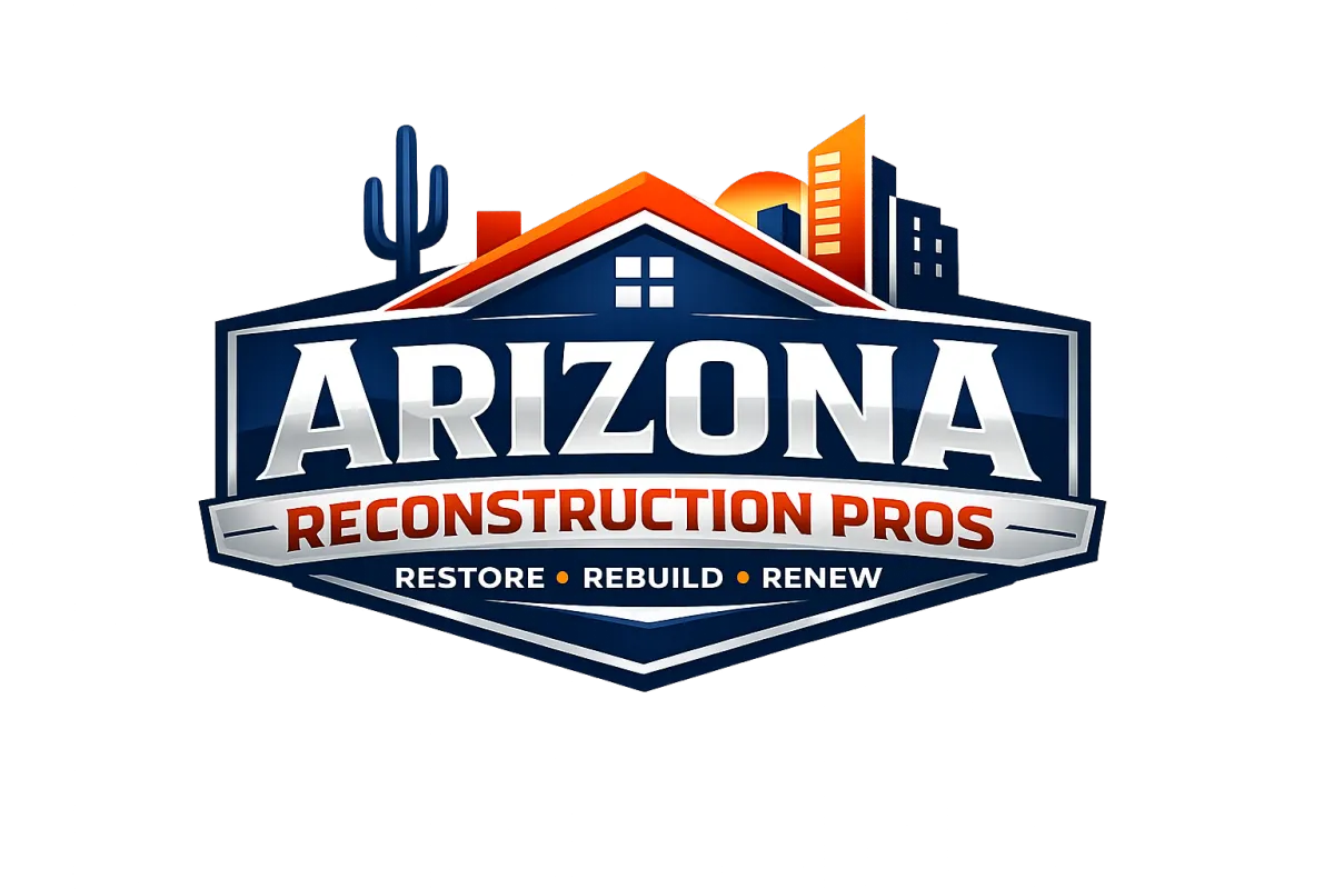 Arizona Reconstruction Pros logo – Restore, Rebuild, Renew