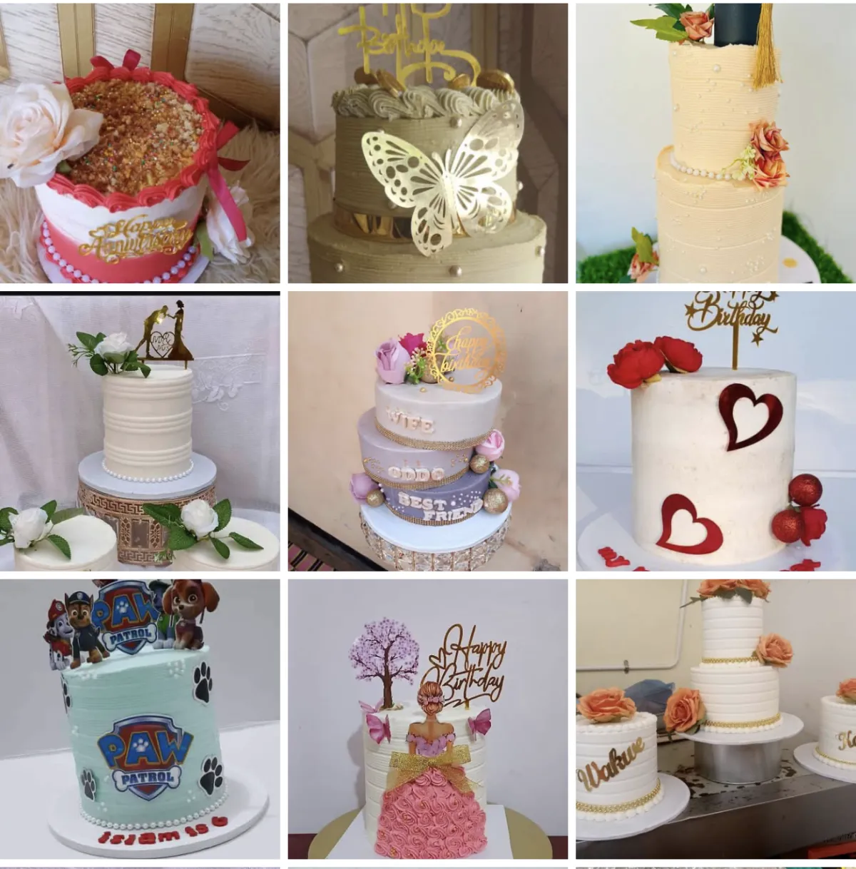 sample cakes